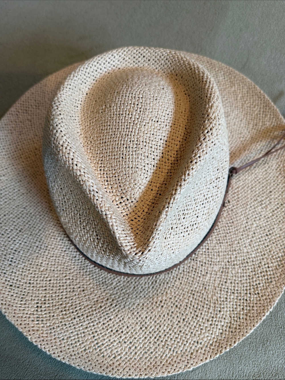Panama Jack Beige Straw Fedora with Brown Band - Picture 5 of 8